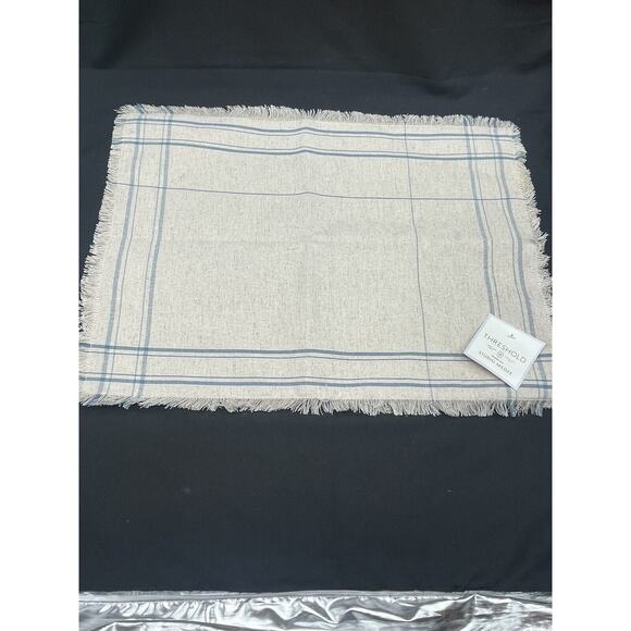 Threshold Studio McGee Set Of 2 Placemats Blue And Beige - Picture 1 of 6